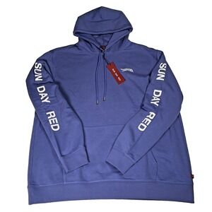 NWT Sun Day Red Mini Icon Hoodie 2XL Sleeve Graphics Denim Golf Tiger Woods